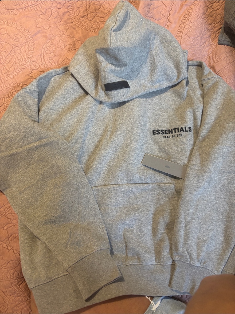 Fear of God Essentials Men's Light Gray Pullover Hoodie